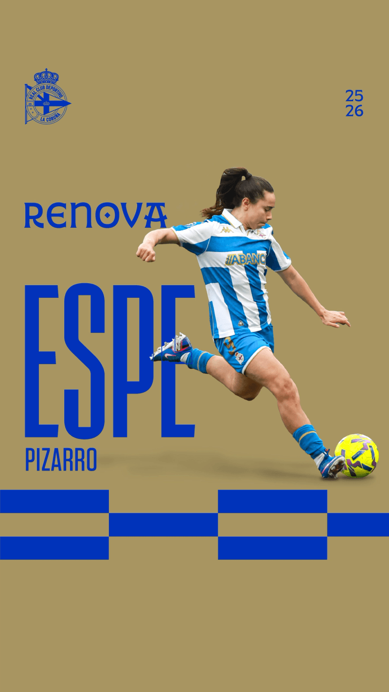 Espe Pizarro amplía su contrato con el Dépor ABANCA hasta 2028